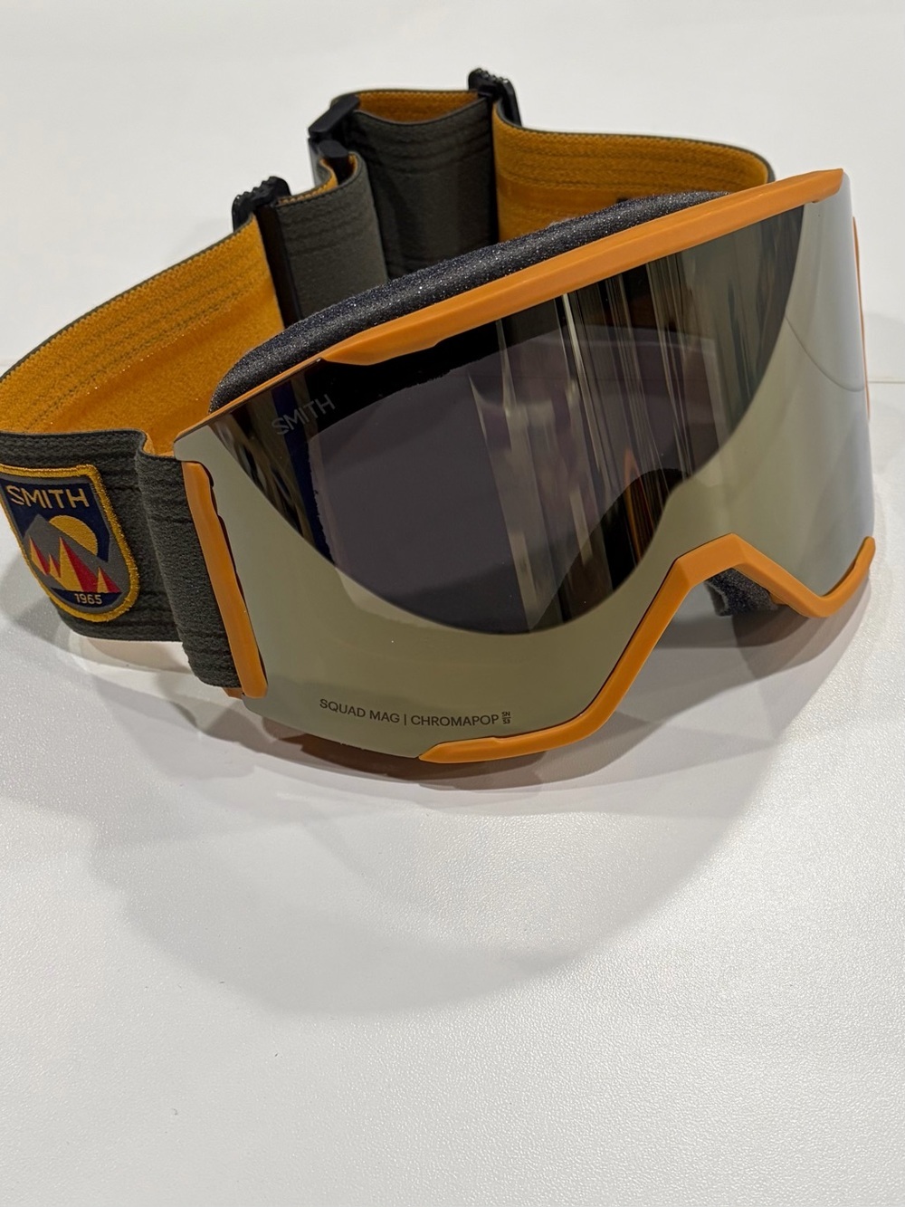 Smith Squad Mag Ski Goggles ChromaPop Extra Lens Sunrise NWT Snowboard Yellow